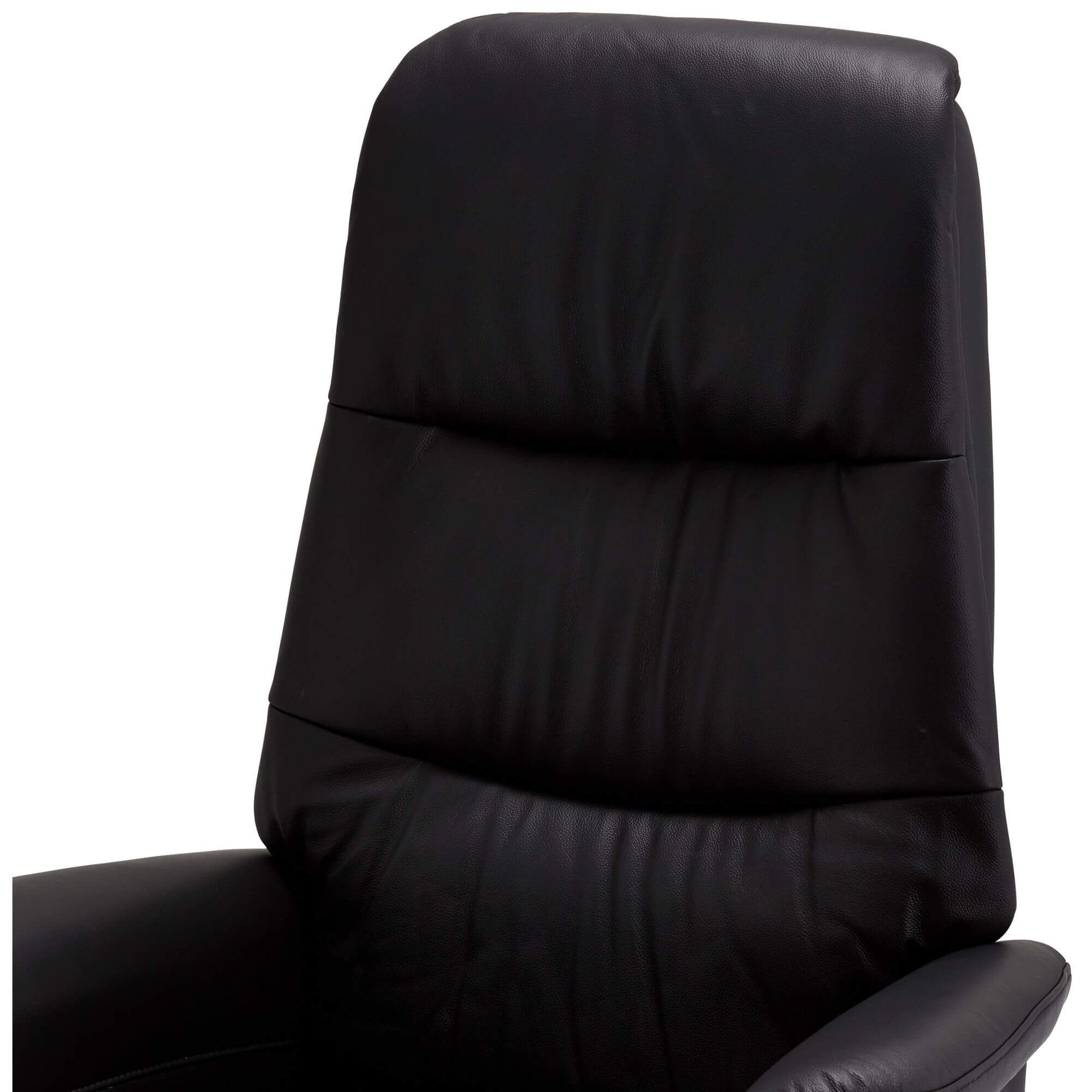 Manueller Relaxsessel - Echtleder/PVC Schwarz