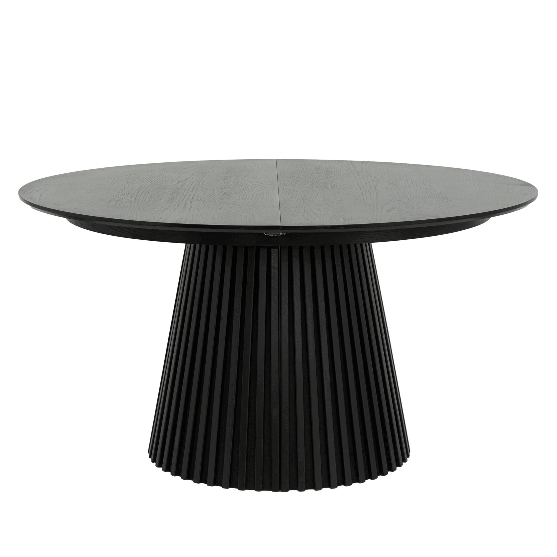 Essgruppe mit 4 Stühle und Esstisch - ø120 cm - Ausziehbar bis 220 cm Schwarz