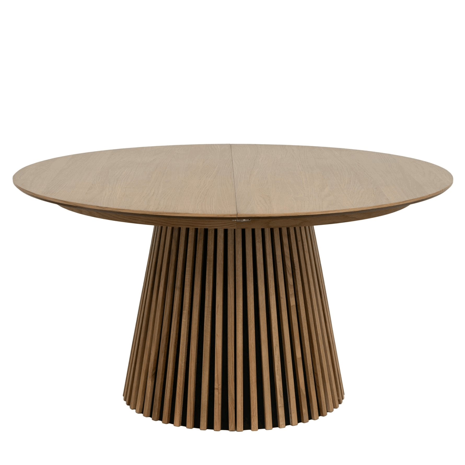 Essgruppe mit 4 Stühle und Esstisch - ø120 cm - Ausziehbar bis 220 cm Wildeiche