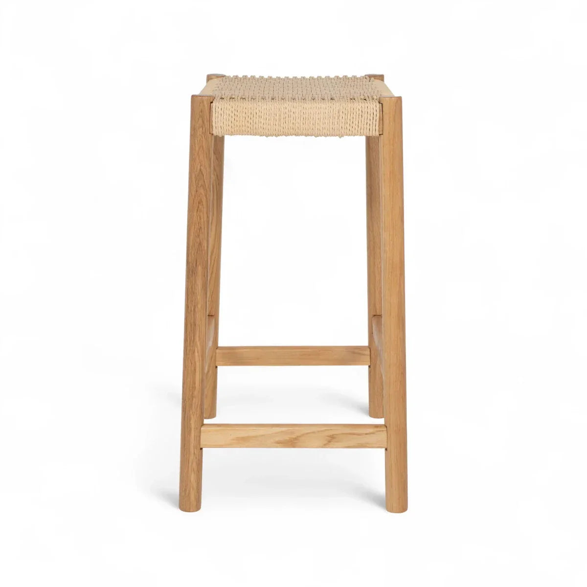 2er Set Barhocker Ida mit Geflechtsitz - Wildeiche