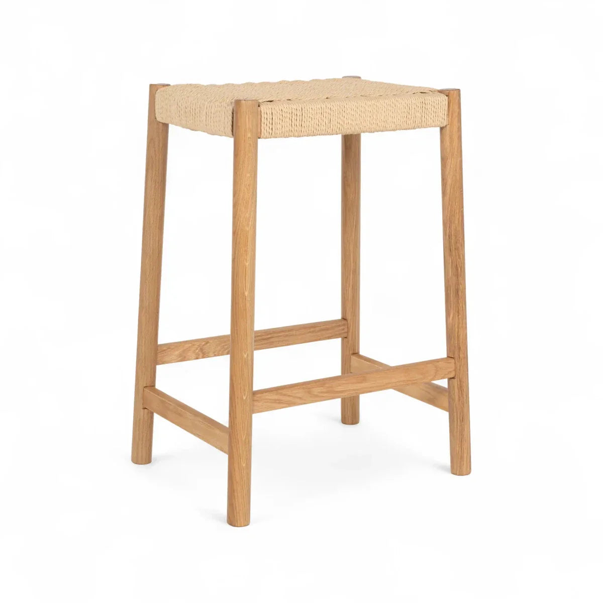 Barhocker Ida mit Geflechtsitz - Wildeiche