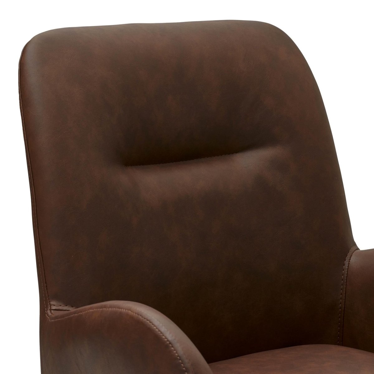 4er Set Esszimmerstühle mit Armlehne - Drehbar - Cognac Braun