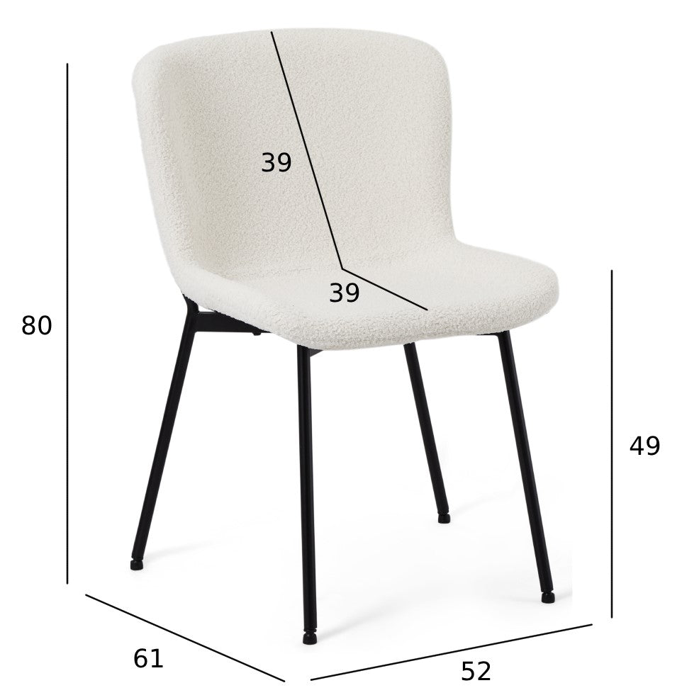 4er Set Esszimmerstühle - Weiß