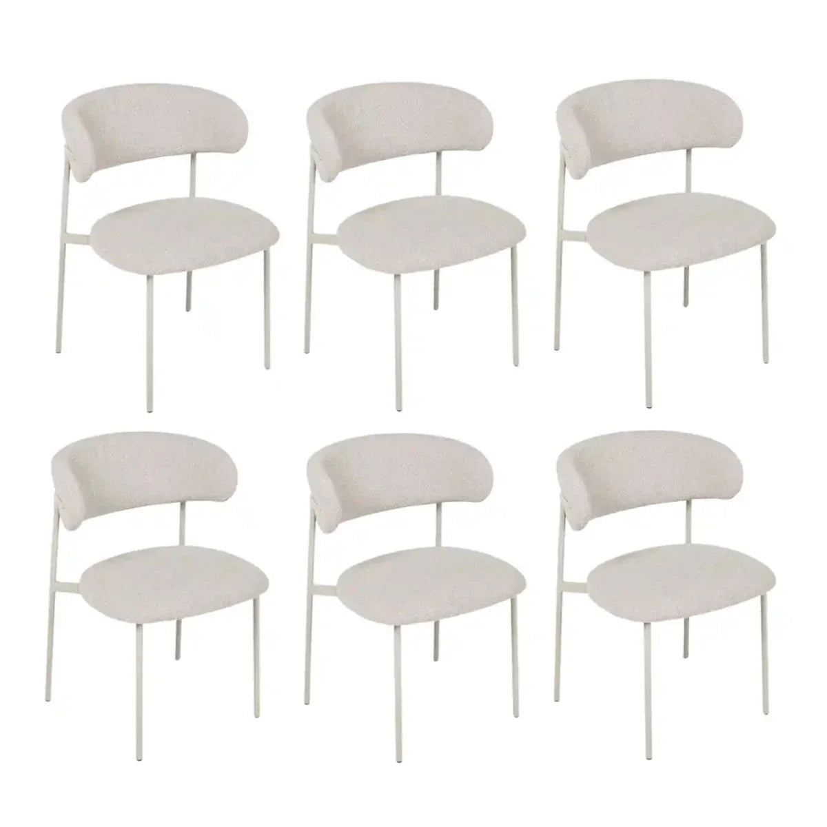 6er Set Esszimmerstühle Diana - Beige