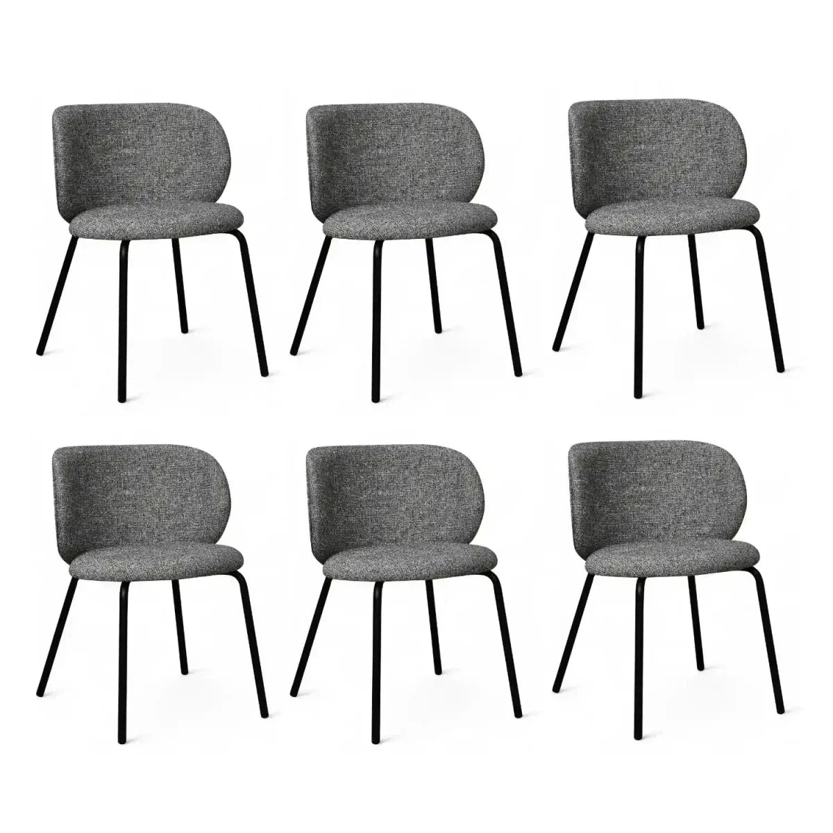 6er Set Esszimmerstühle Nanna - Grau