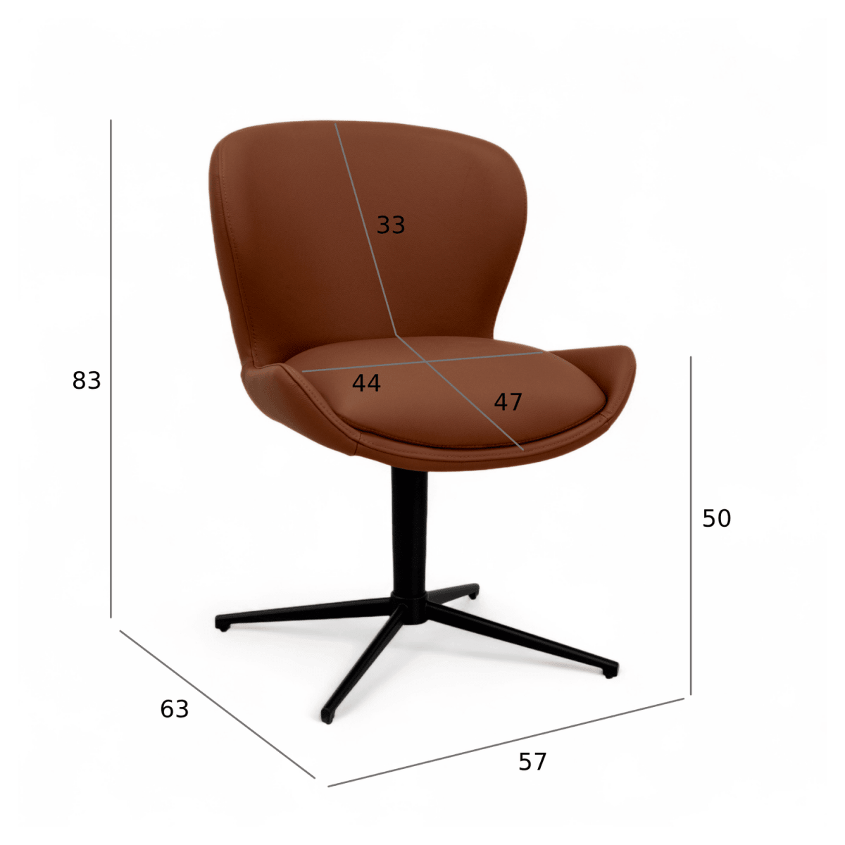 2er Set Esszimmerstühle - Drehbar - Dunkelbraun
