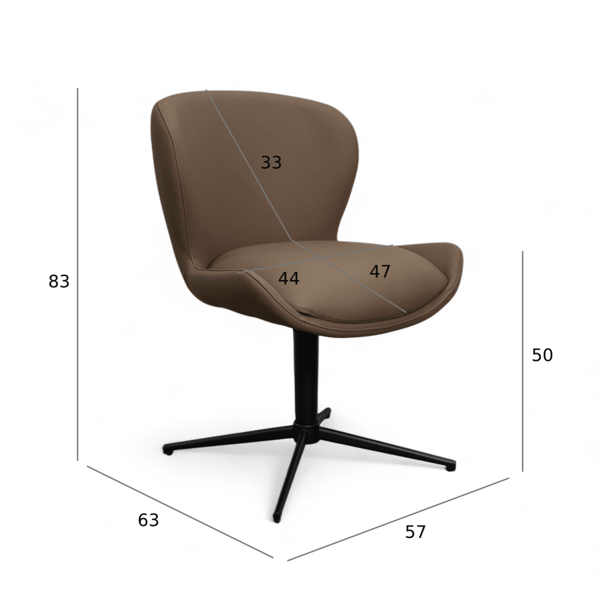 2er Set Esszimmerstühle - Drehbar - Taupe