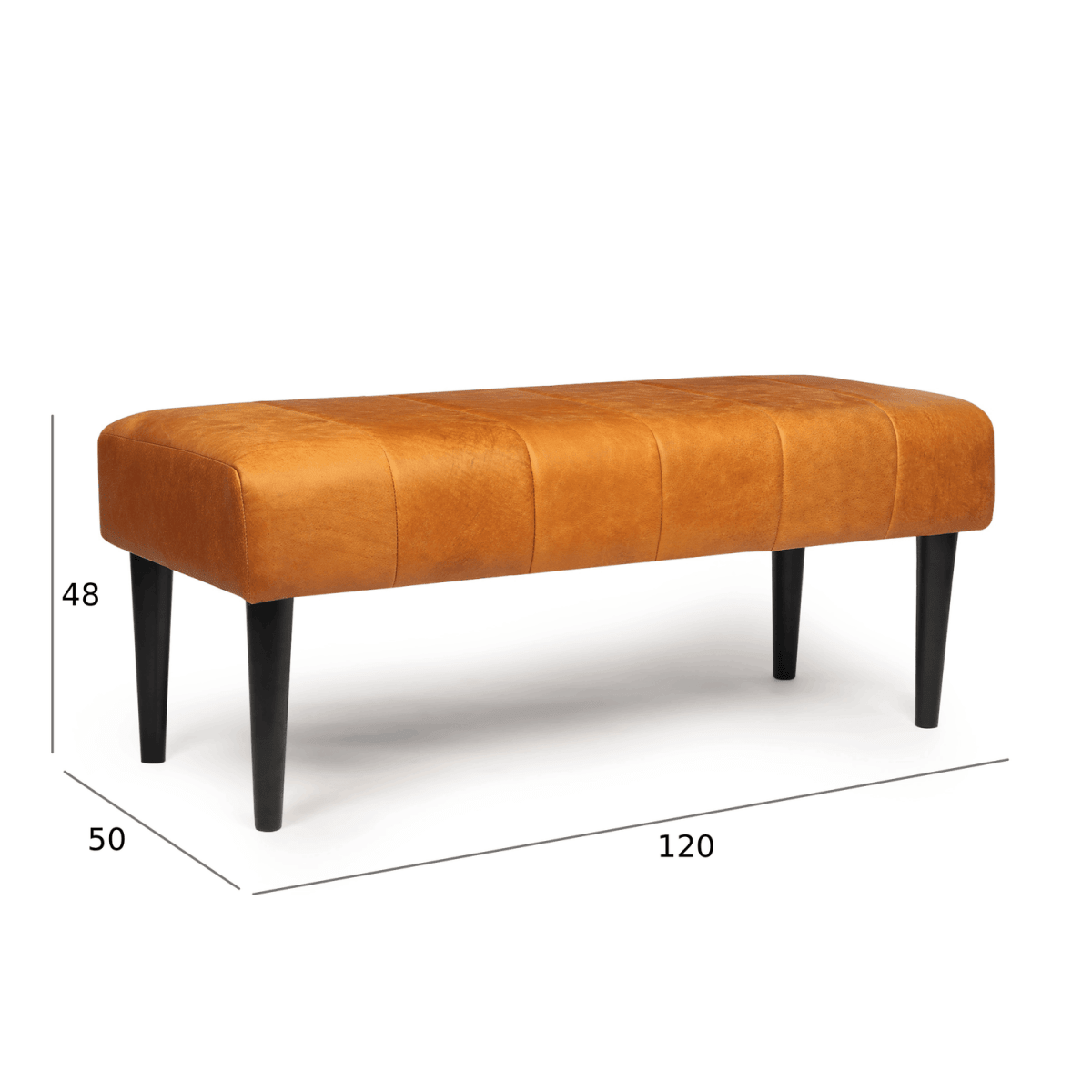 Athea Sitzbank 120 cm - Cognacbraun