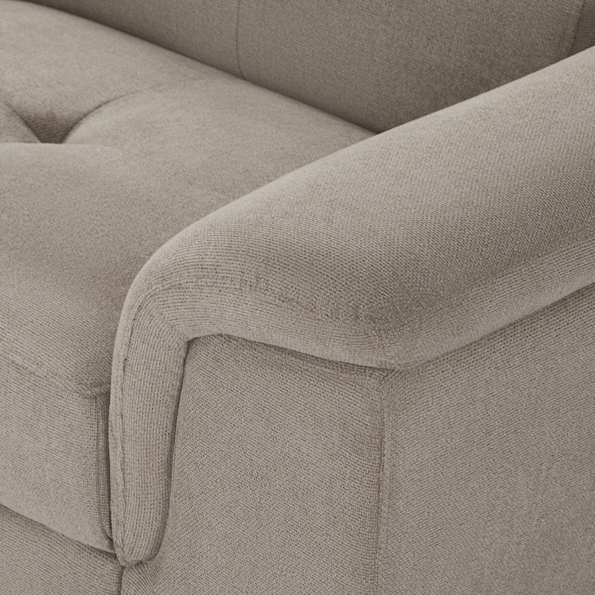 L-Form Ecksofa Links - Stoffbezug Beige
