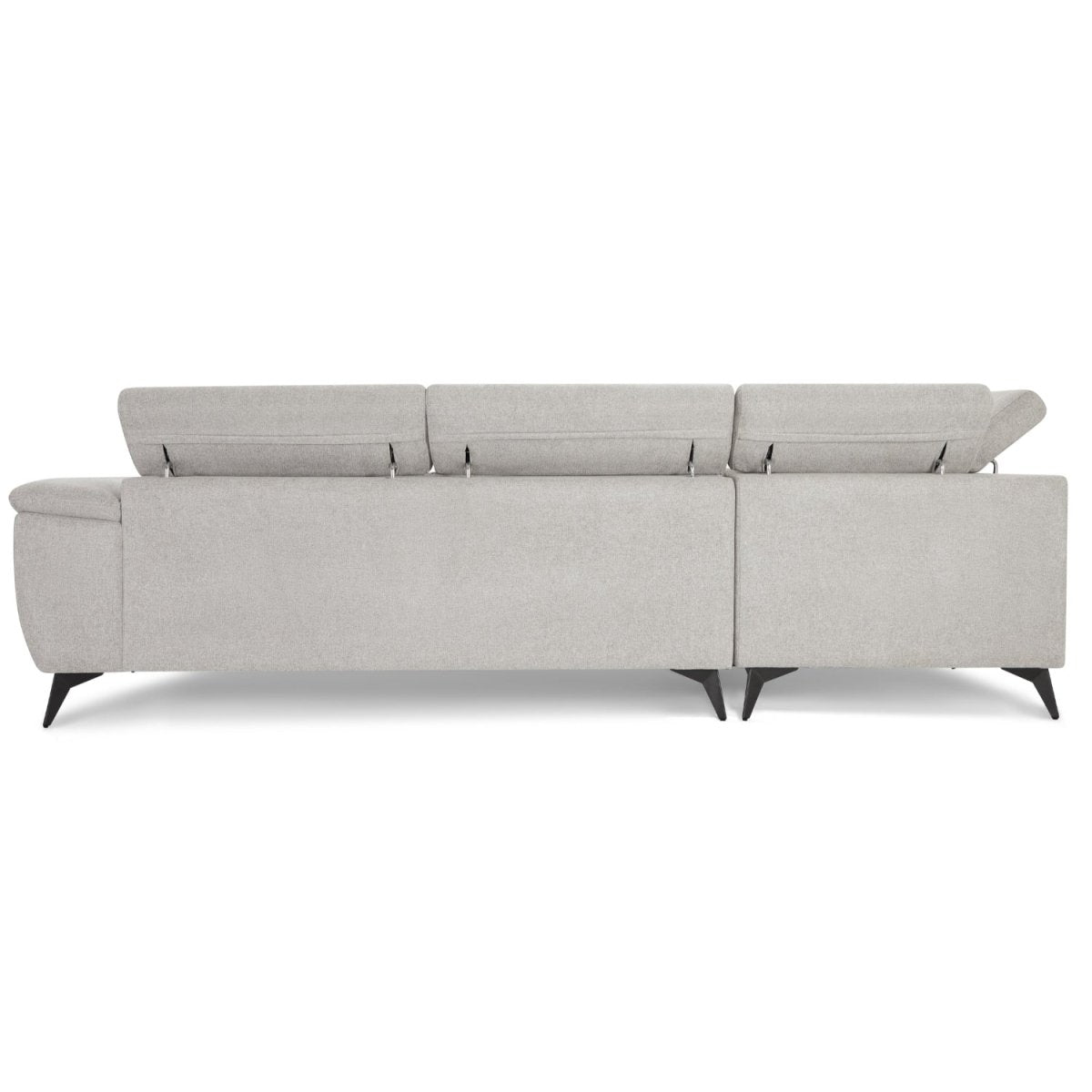 L-Form Ecksofa Links - Stoffbezug Grau