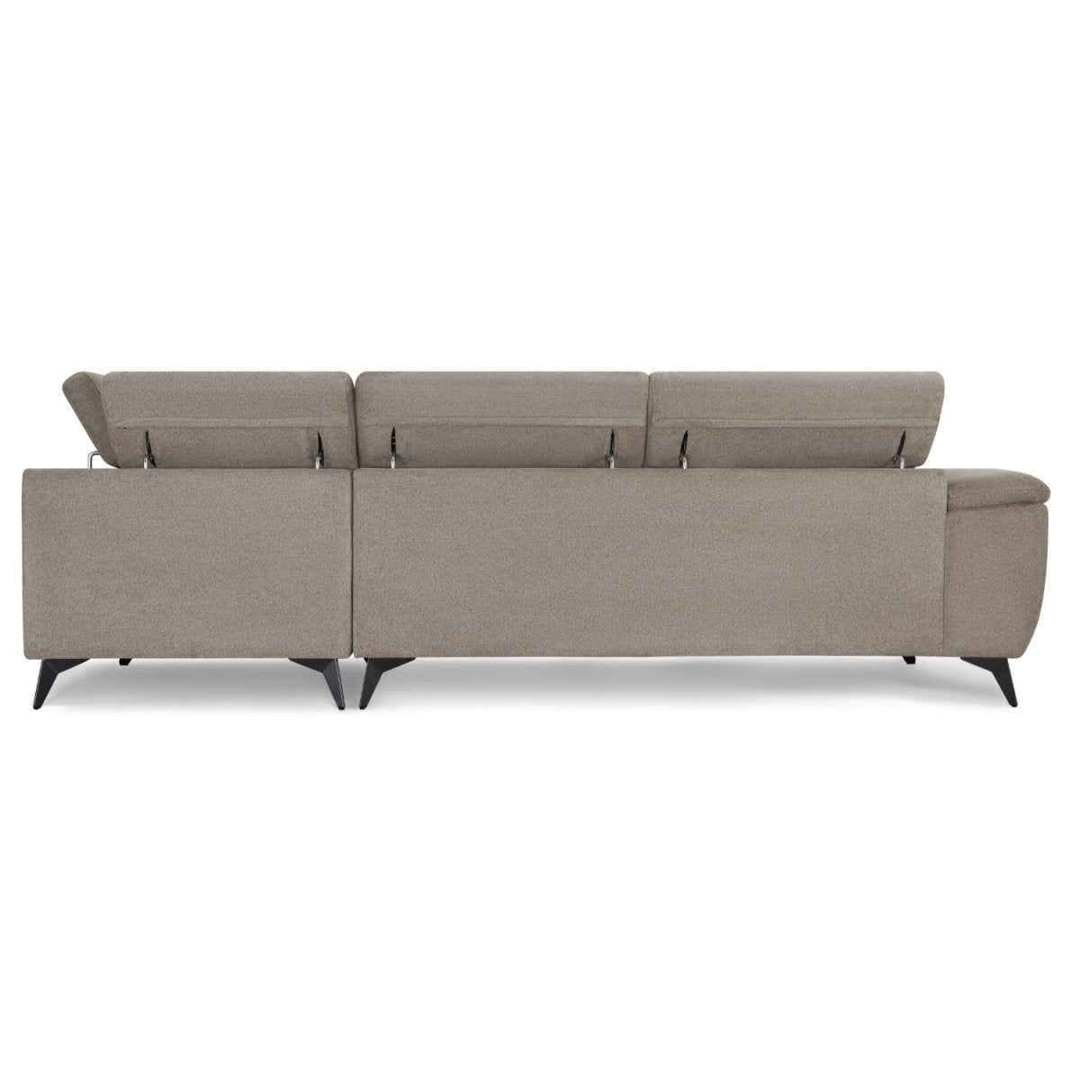 L-Form Ecksofa Rechts - Stoffbezug Beige