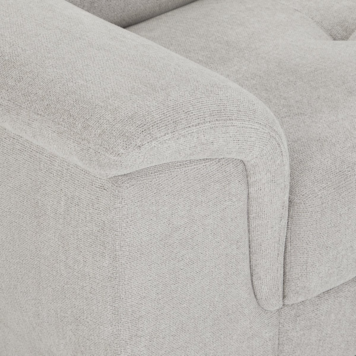 L-Form Ecksofa Rechts - Stoffbezug Grau