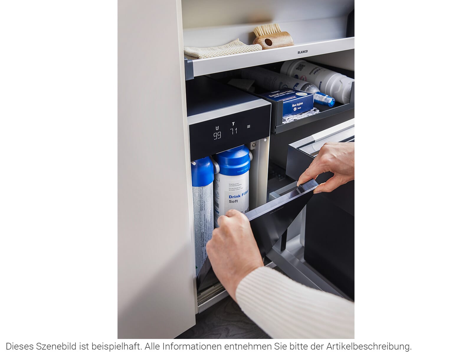 Blanco Set Trinkwasserarmatur Choice Icona Edelstahl gebürstet + Kühl- und Karbonisierungseinheit Choice.All