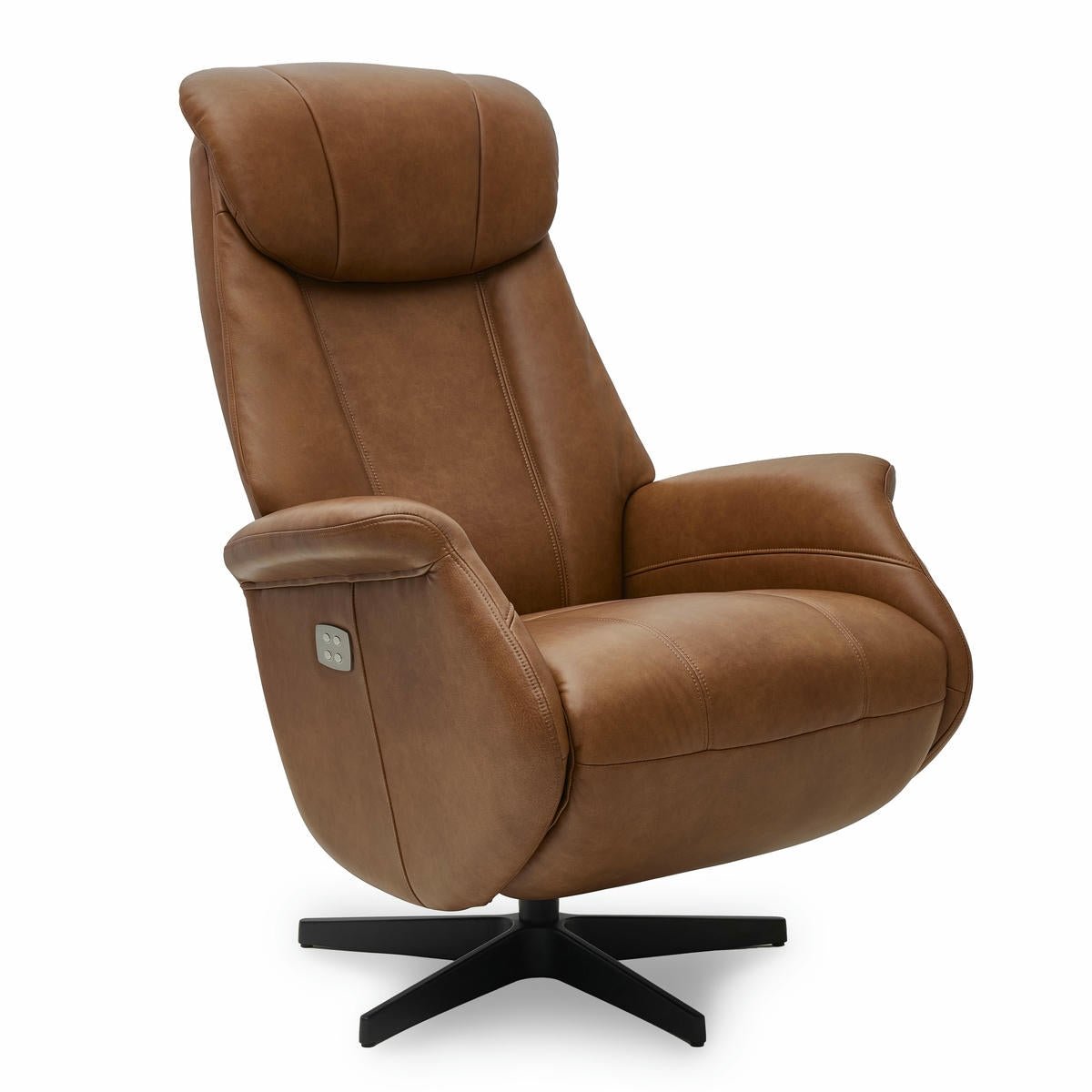 Elektrischer Relaxsessel Bonanza – Echtleder Cognac | ibbedesign