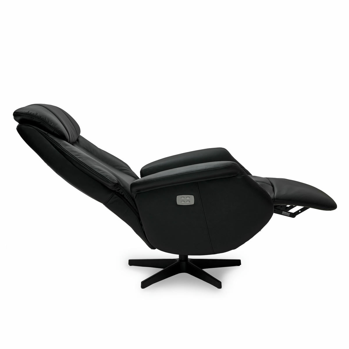 Elektrischer Relaxsessel - Echtleder Schwarz