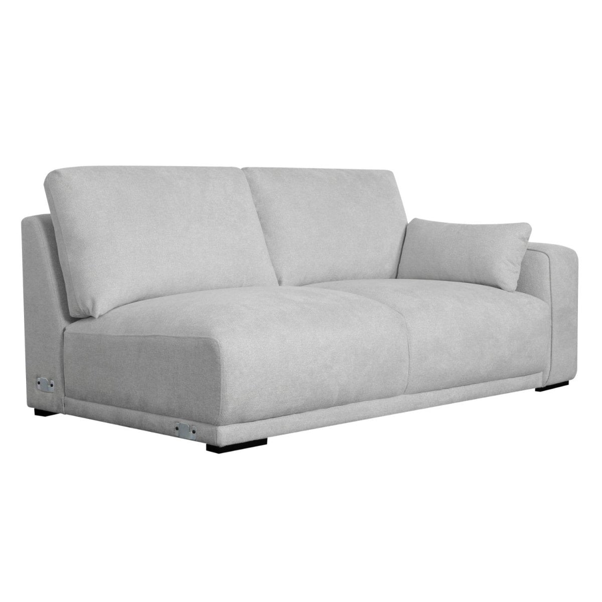 L-Form Ecksofa Links - Stoffbezug Grau