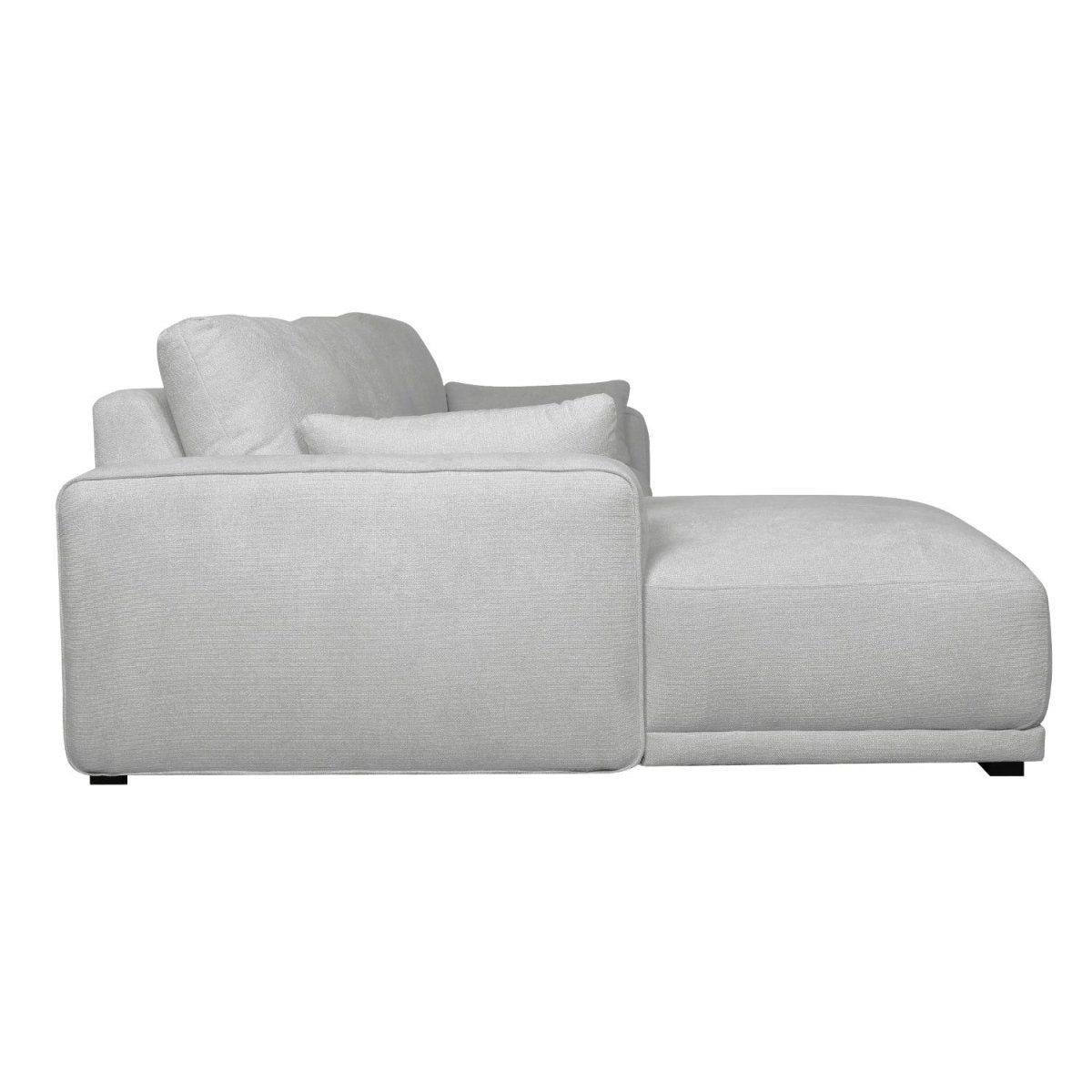 L-Form Ecksofa Links - Stoffbezug Grau