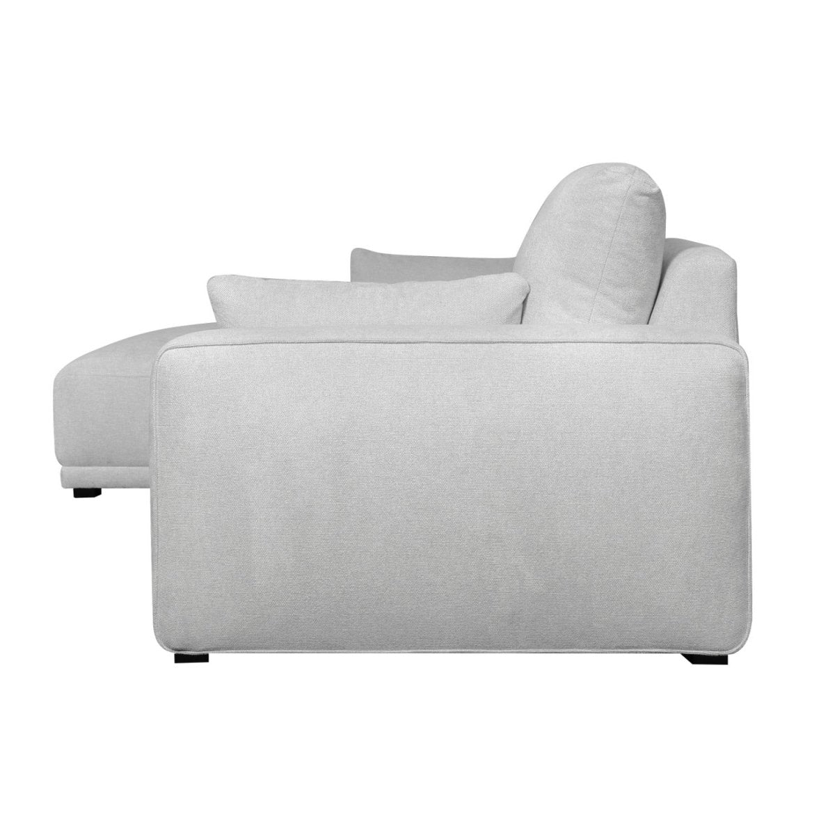 L-Form Ecksofa Links - Stoffbezug Grau