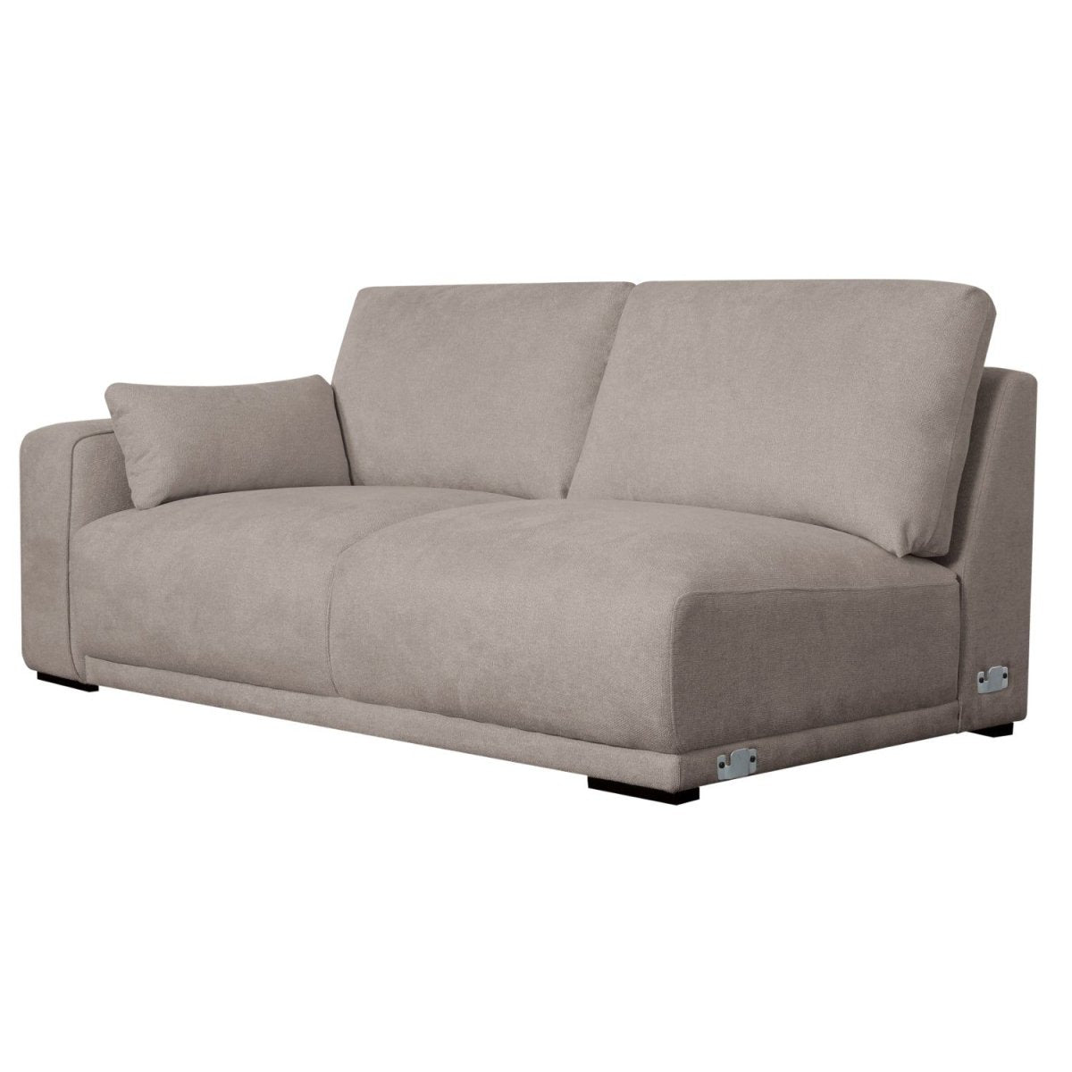 L-Form Ecksofa Rechts - Stoffbezug Beige