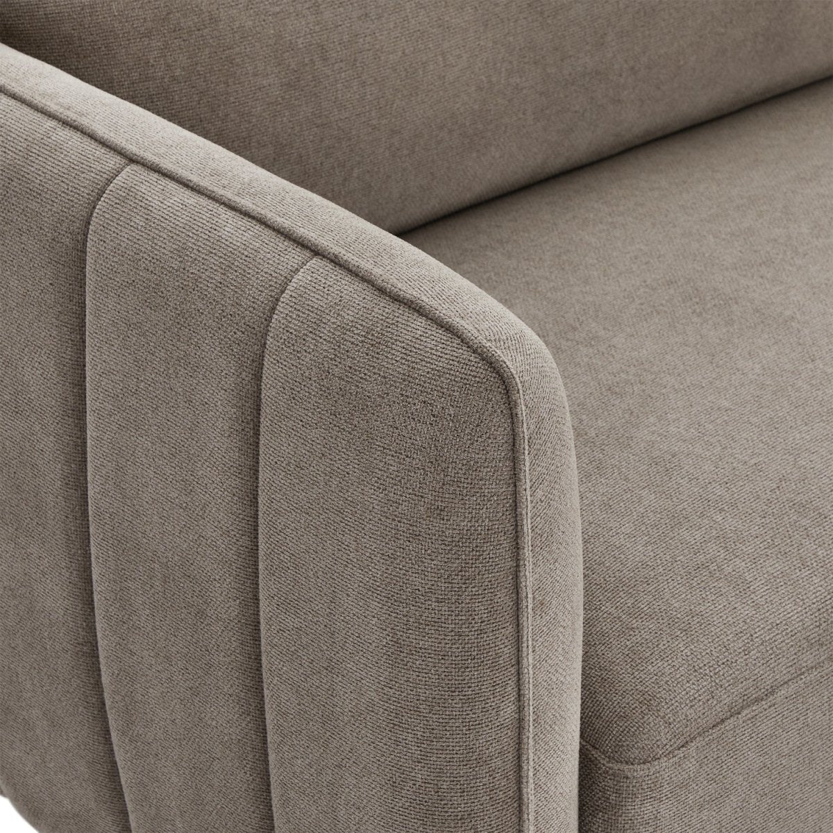Couchgarnitur 3+2 Sofa - Stoffbezug Taupe
