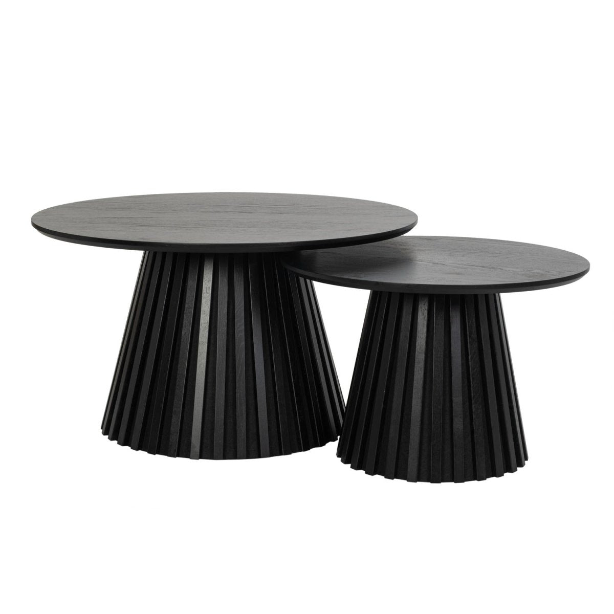 Couchtisch Rund ø80 cm - Eiche Schwarz