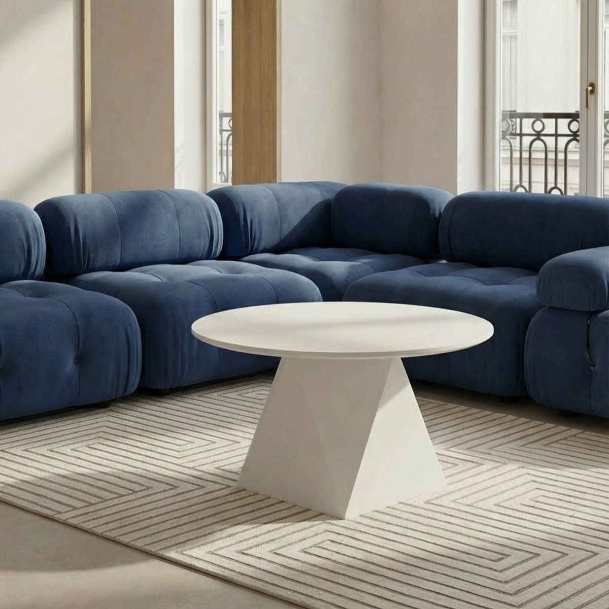 Couchtisch Rund ø80 cm - Weiß