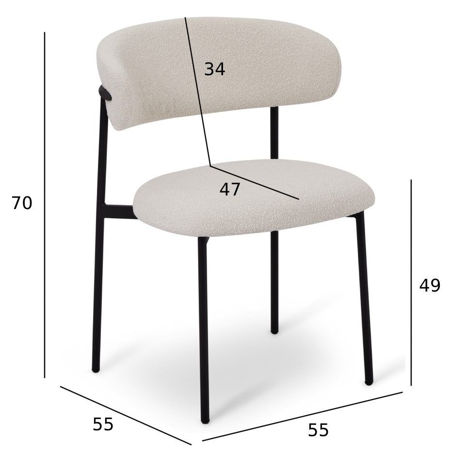 2er Set Esszimmerstühle - Weiß