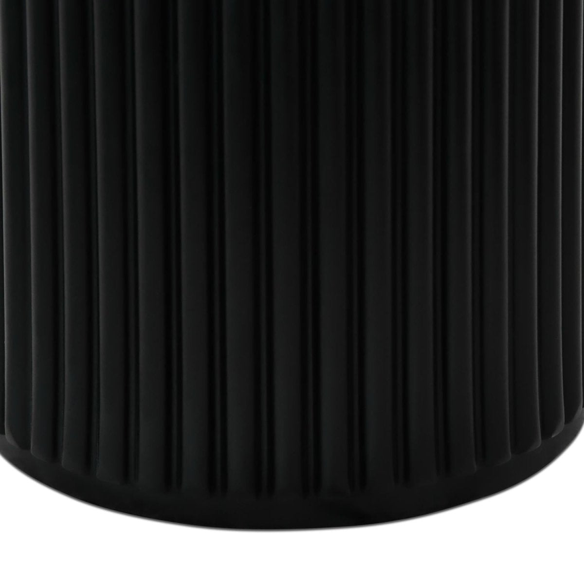Couchtisch Rund ø80 cm - Marmoroptik & Lamellenoptik Schwarz