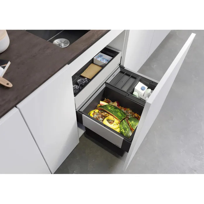 BLANCO Einbaumülleimer Select II 60/3 Orga, 526210, 60cm Schrankbreite, Kunststoff, 1x 30 & 2x 8 Liter