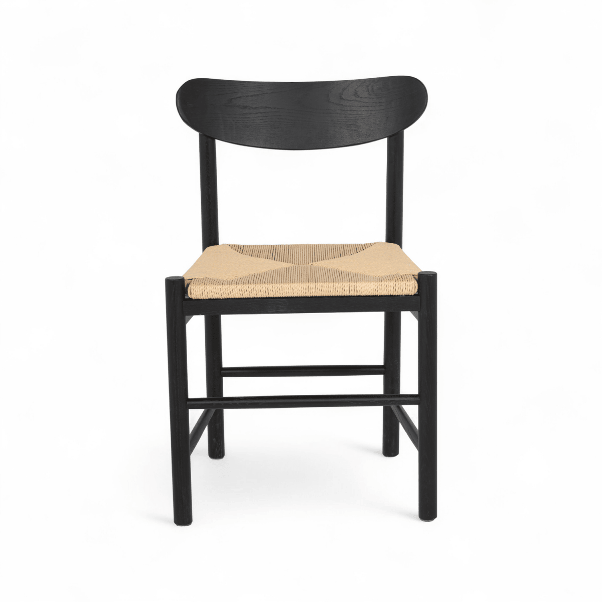 Essgruppe mit 4 Stühle und Esstisch - ø120 cm - Ausziehbar bis 220 cm Schwarz