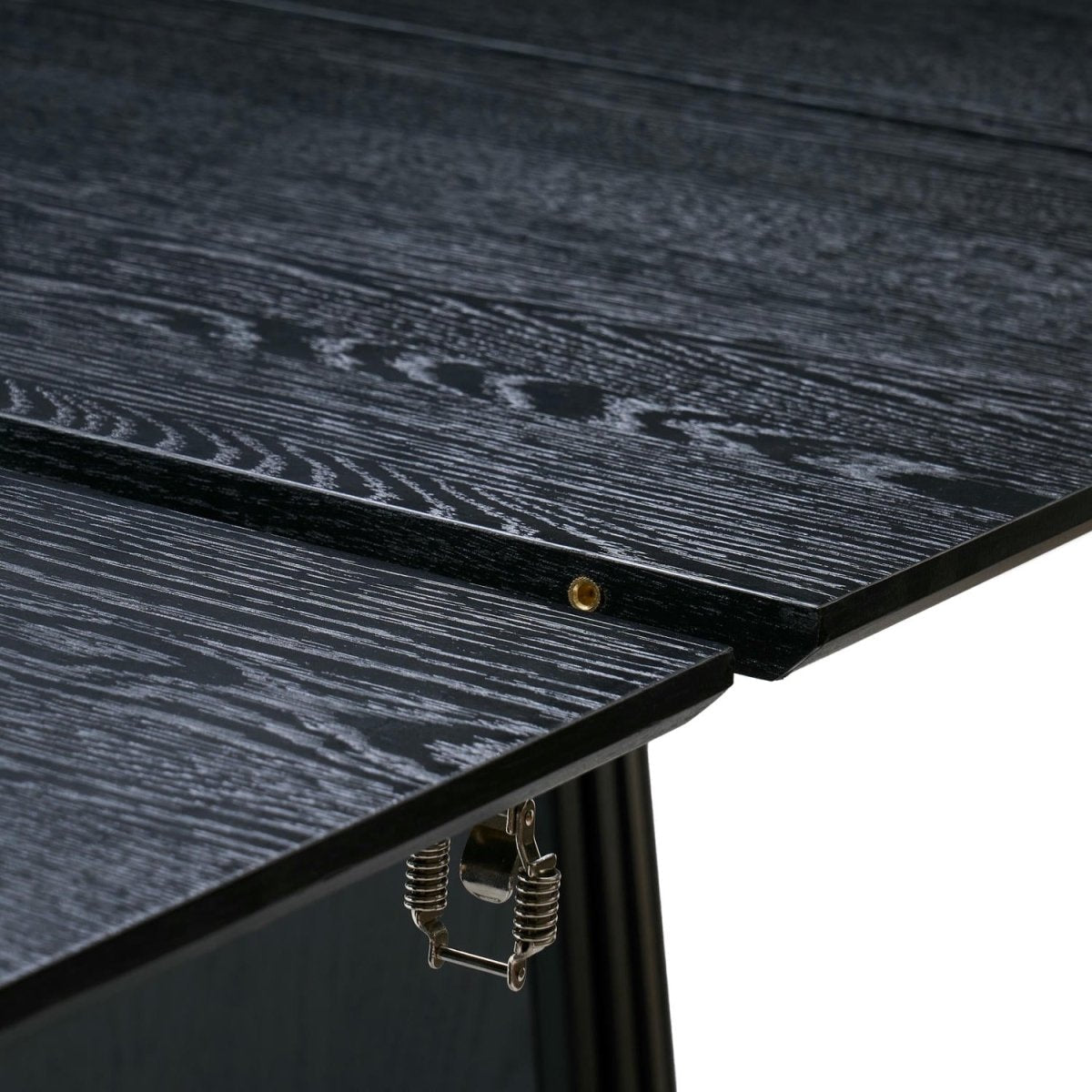 Essgruppe mit 4 Stühle und Esstisch - ø120 cm - Ausziehbar bis 220 cm Schwarz