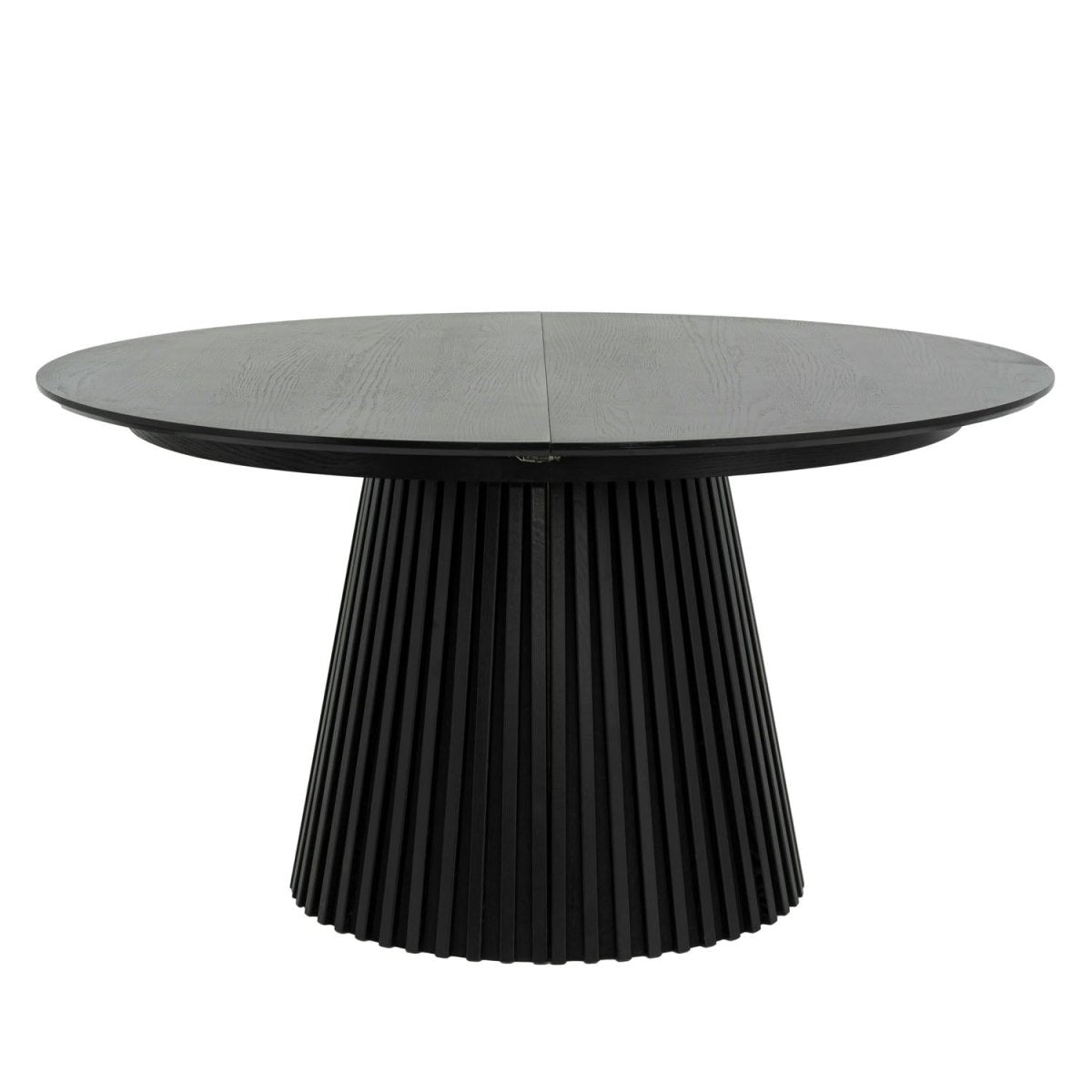 Essgruppe mit 4 Stühle und Esstisch - ø140 cm - Ausziehbar bis 240 cm Schwarz