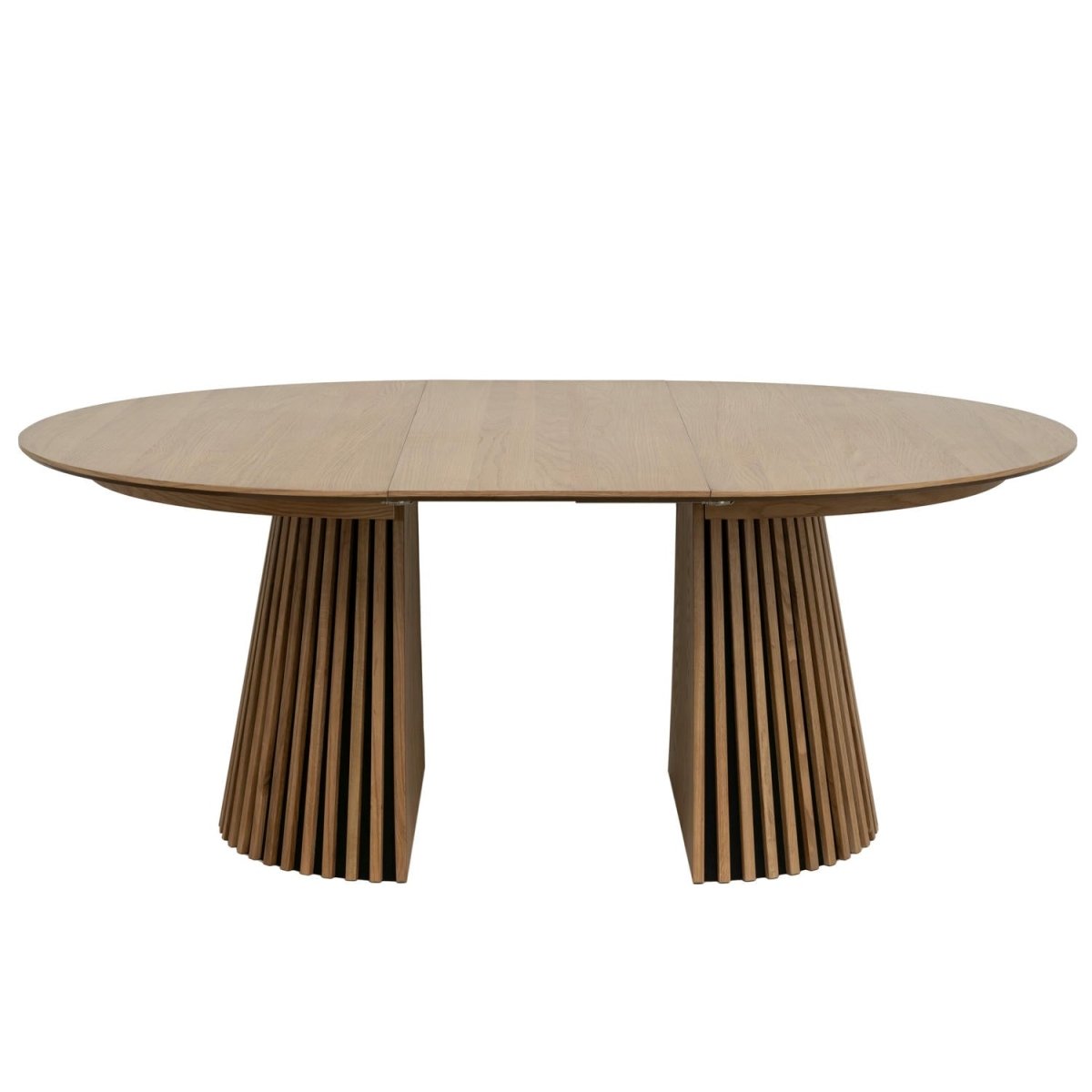 Essgruppe mit 4 Stühle und Esstisch - ø140 cm - Ausziehbar bis 240 cm Wildeiche