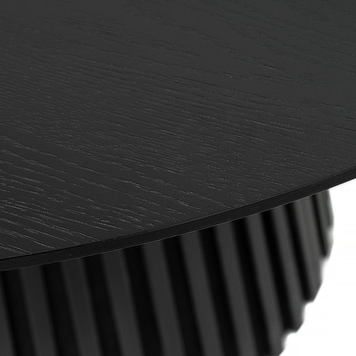 Essgruppe mit 6 Stühle und Esstisch - ø120 cm - Ausziehbar bis 220 cm Schwarz