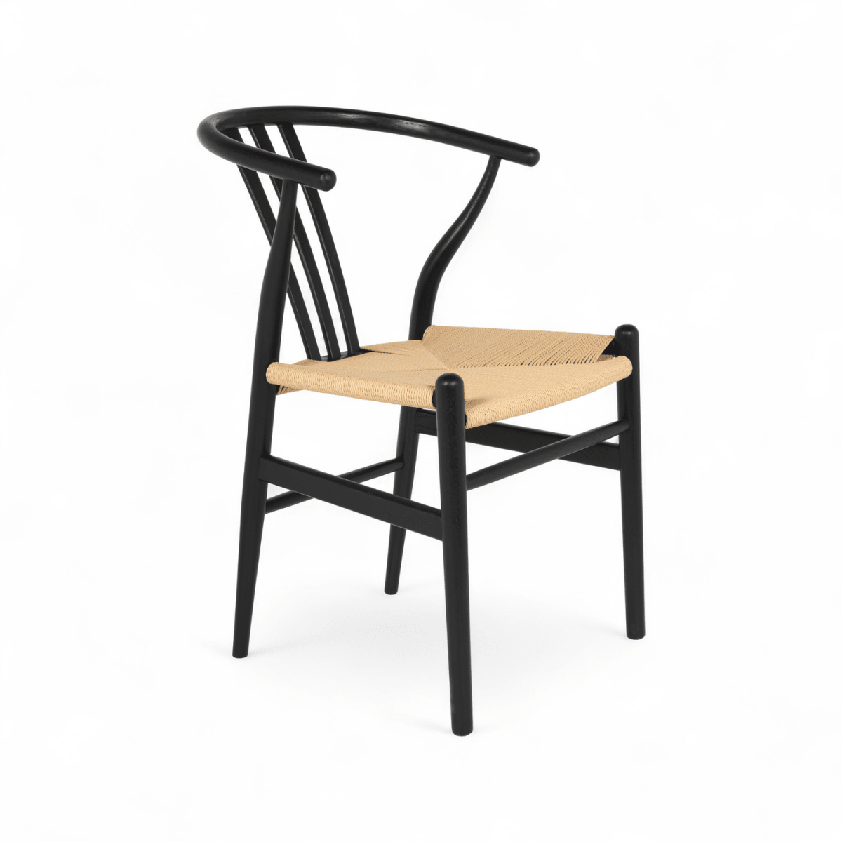 Essgruppe mit 6 Stühle und Esstisch - ø120 cm - Ausziehbar bis 220 cm Schwarz