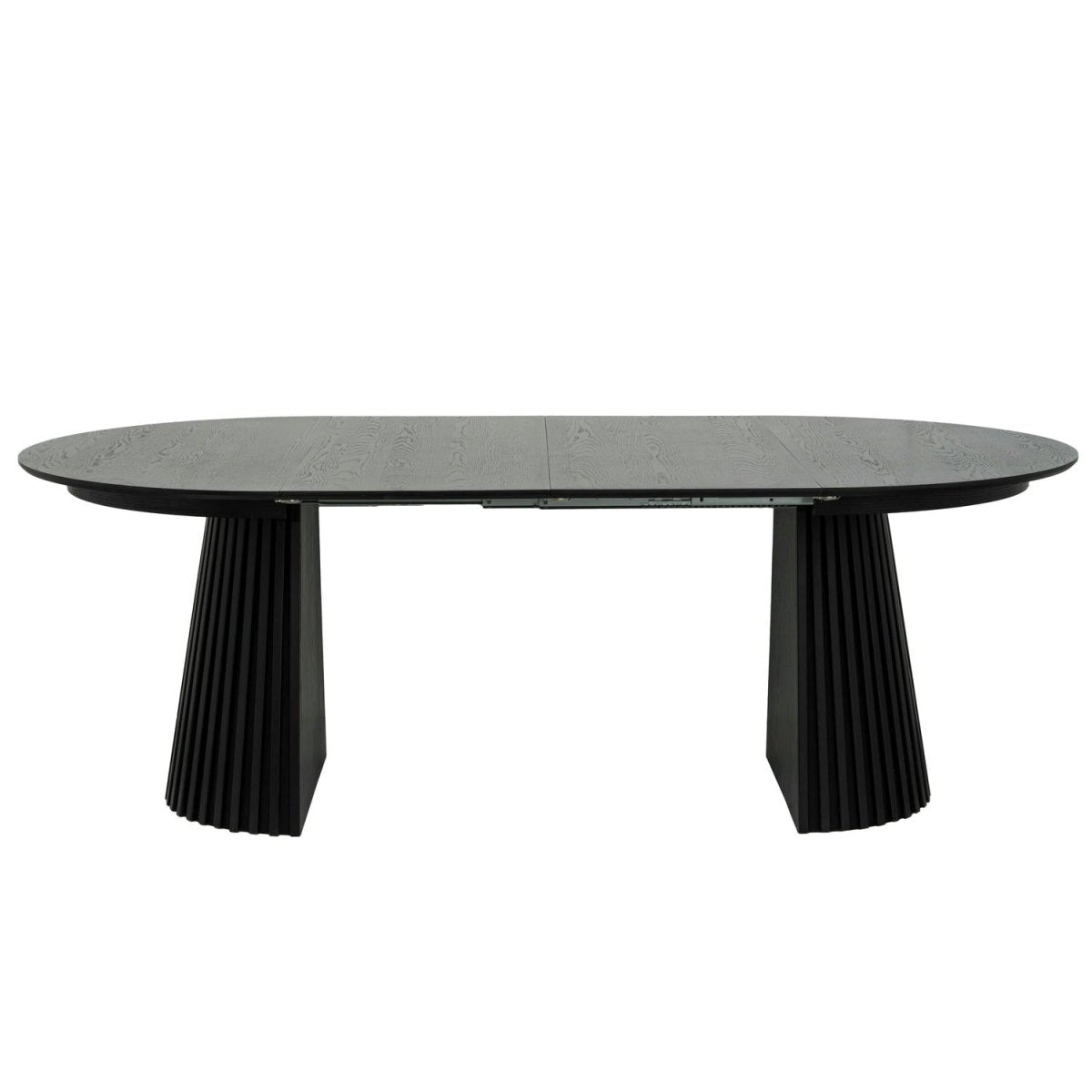 Essgruppe mit 6 Stühle und Esstisch - ø120 cm - Ausziehbar bis 220 cm Schwarz