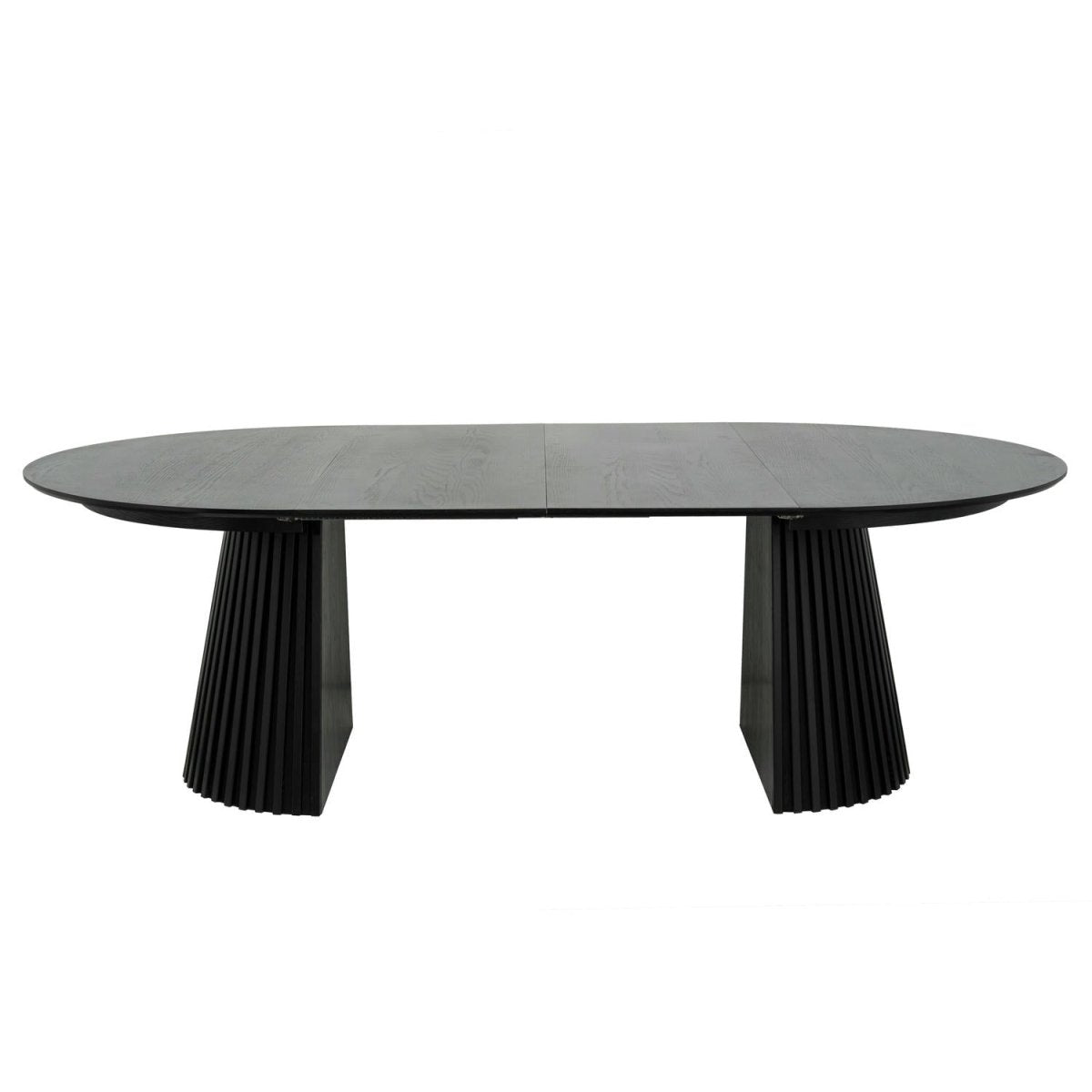 Essgruppe mit 6 Stühle und Esstisch - ø140 cm - Ausziehbar bis 240 cm Schwarz