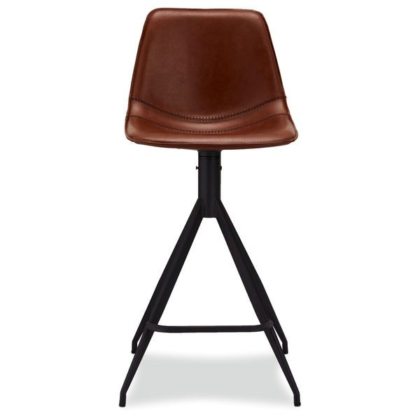 2er Set Barhocker - Cognac Braun