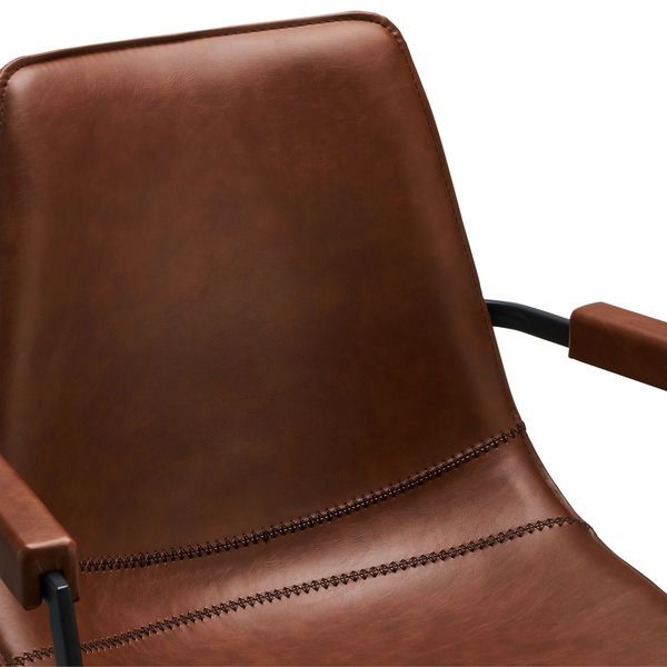 2er Set Esszimmerstühle mit Armlehne - Drehbar - Cognac Braun
