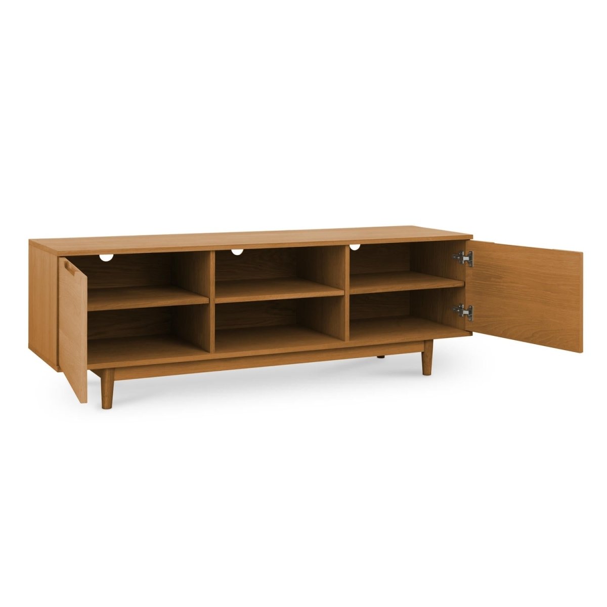 TV-Tisch mit 2 Türen - 160 cm breit - Wildeiche
