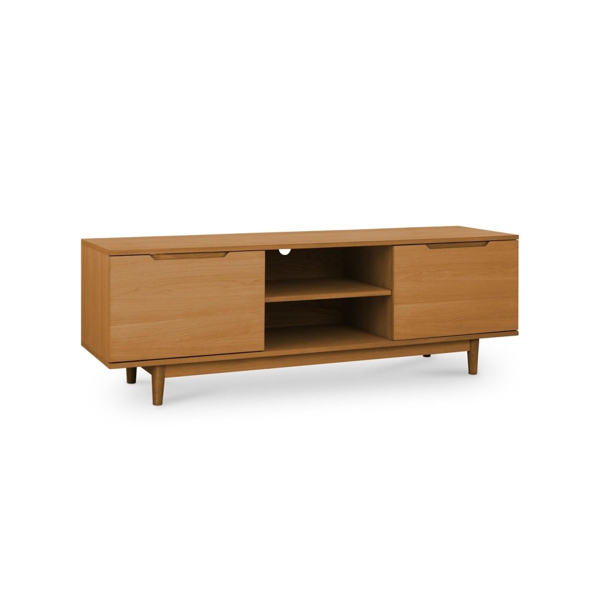 TV-Tisch mit 2 Türen - 160 cm breit - Wildeiche