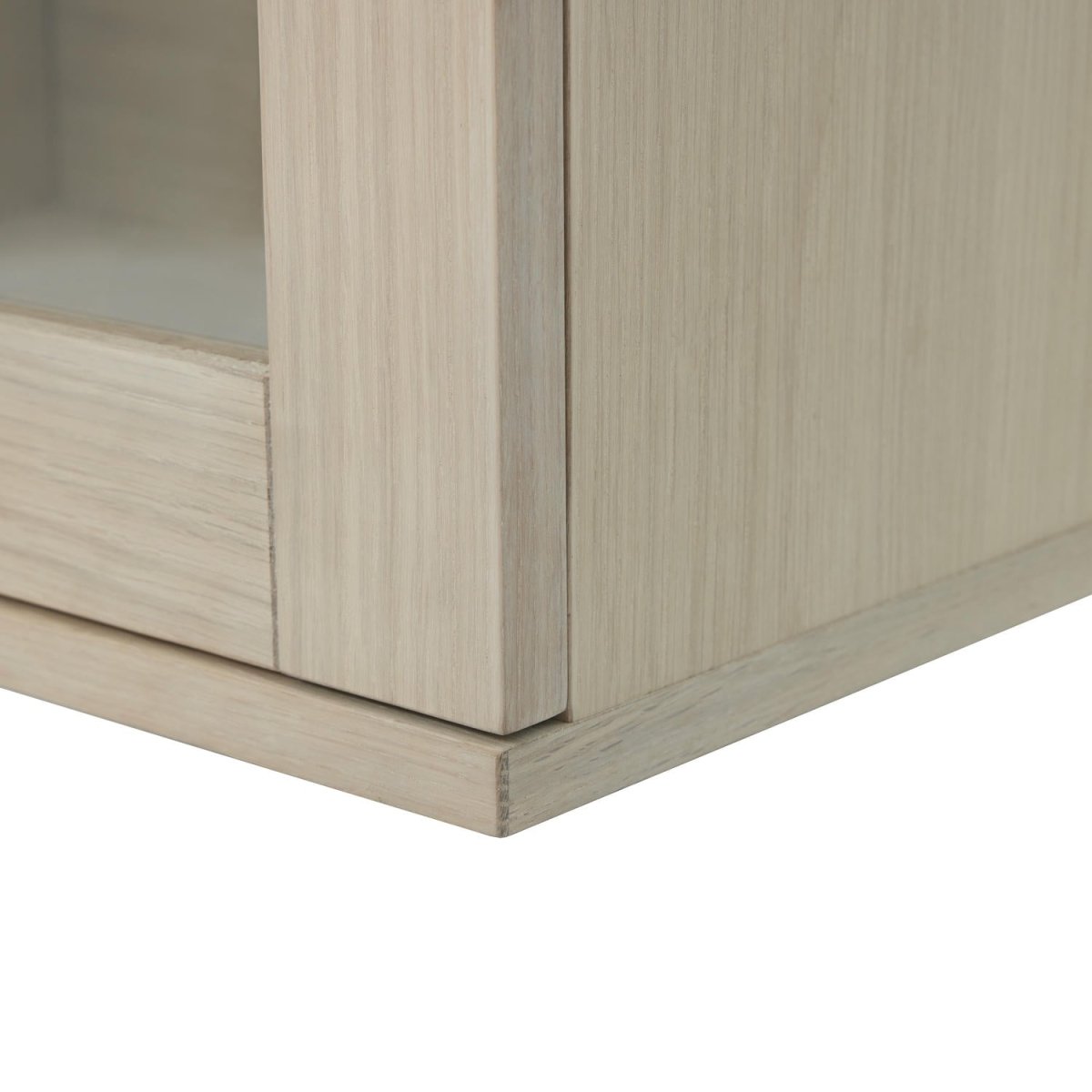 Wandschrank mit LED-Beleuchtung - 213 cm breit - Eiche bianco