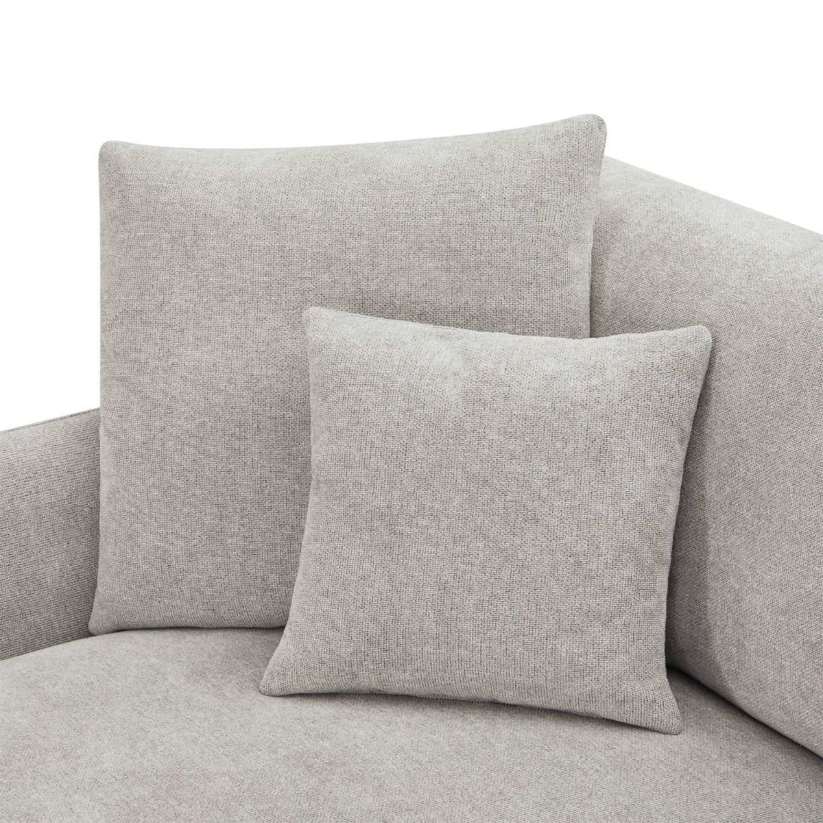 L-Form Ecksofa Links - Stoffbezug Grau
