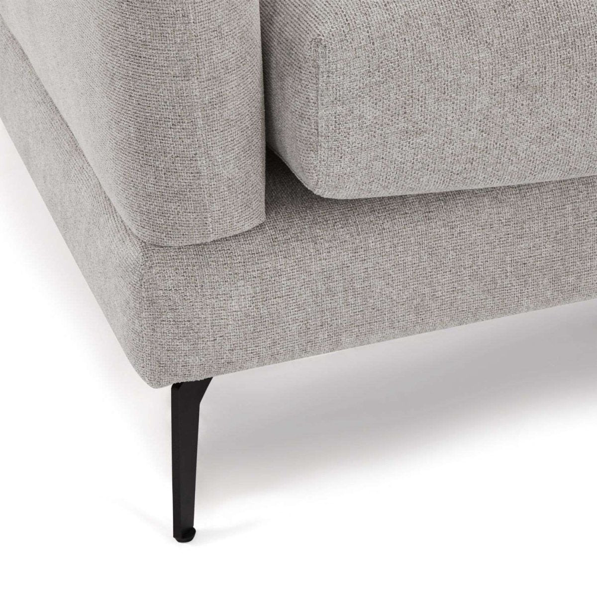 L-Form Ecksofa Rechts - Stoffbezug Grau