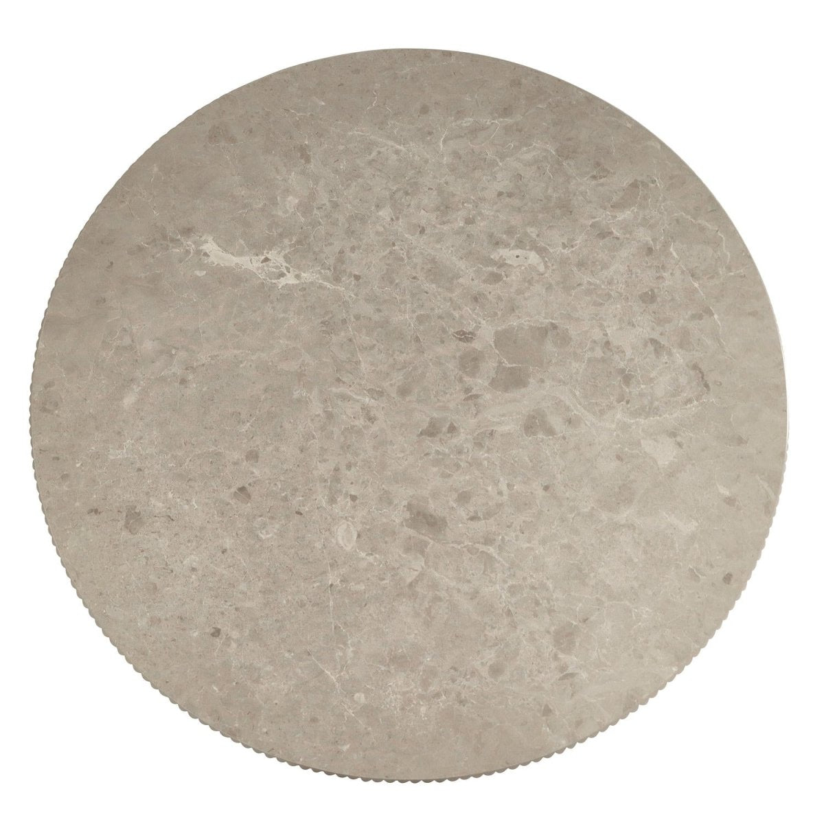 Couchtisch Rund ø80 cm - Marmoroptik & Lamellenoptik Grau