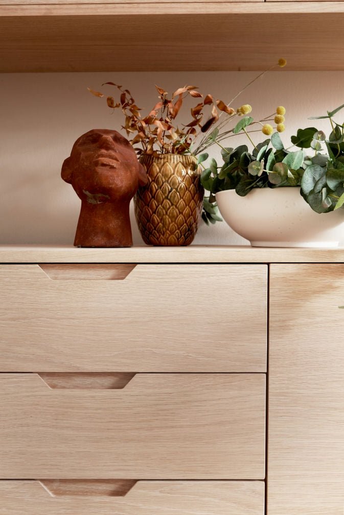 Sideboard mit 2 Türen - 180 cm breit - Eiche bianco