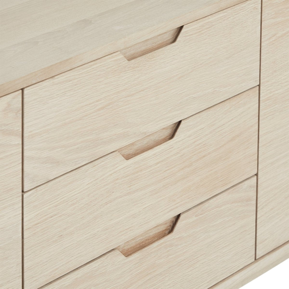 Sideboard mit 2 Türen - 180 cm breit - Eiche bianco