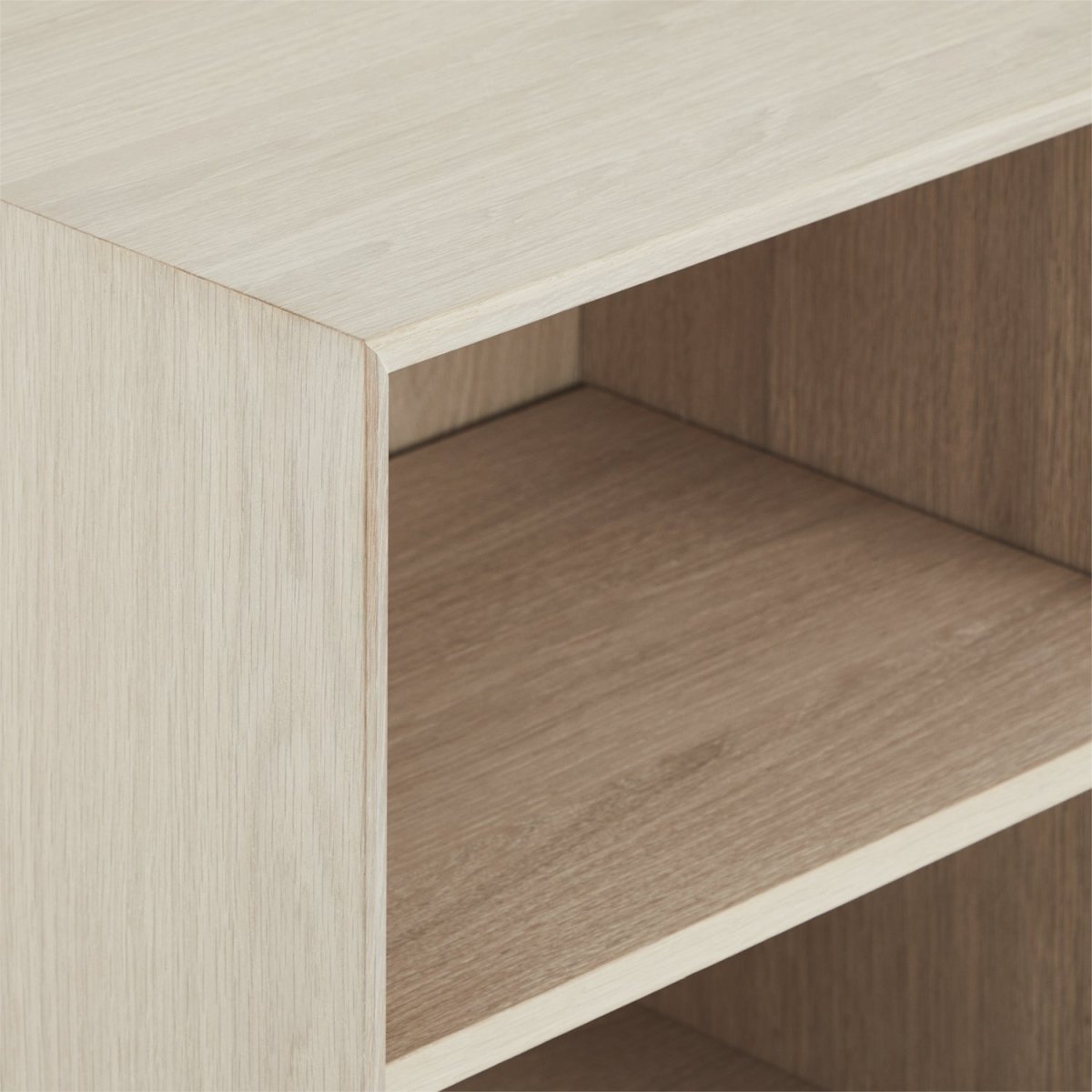 Highboard mit 2 Türen - 100 cm breit - Eiche bianco