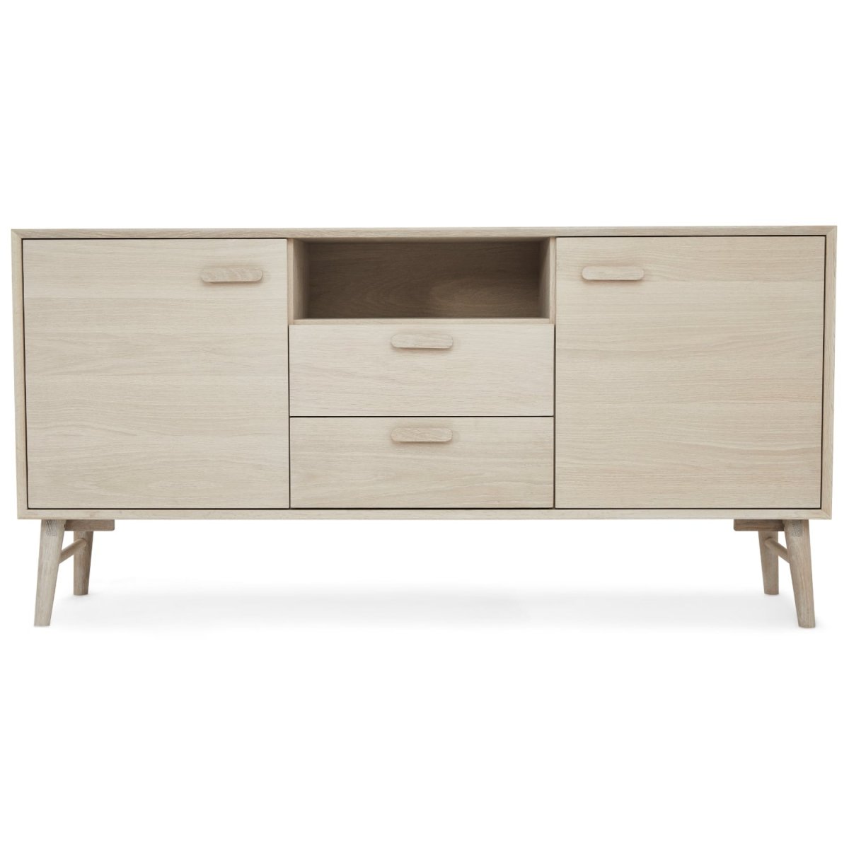 Sideboard mit 2 Türen - 160 cm breit - Eiche bianco