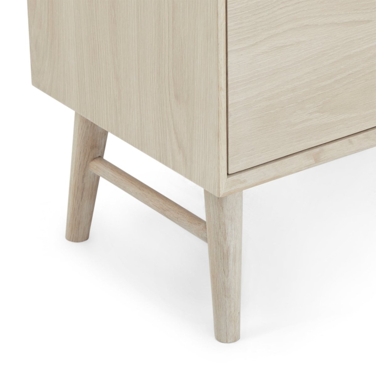 Sideboard mit 2 Türen - 160 cm breit - Eiche bianco